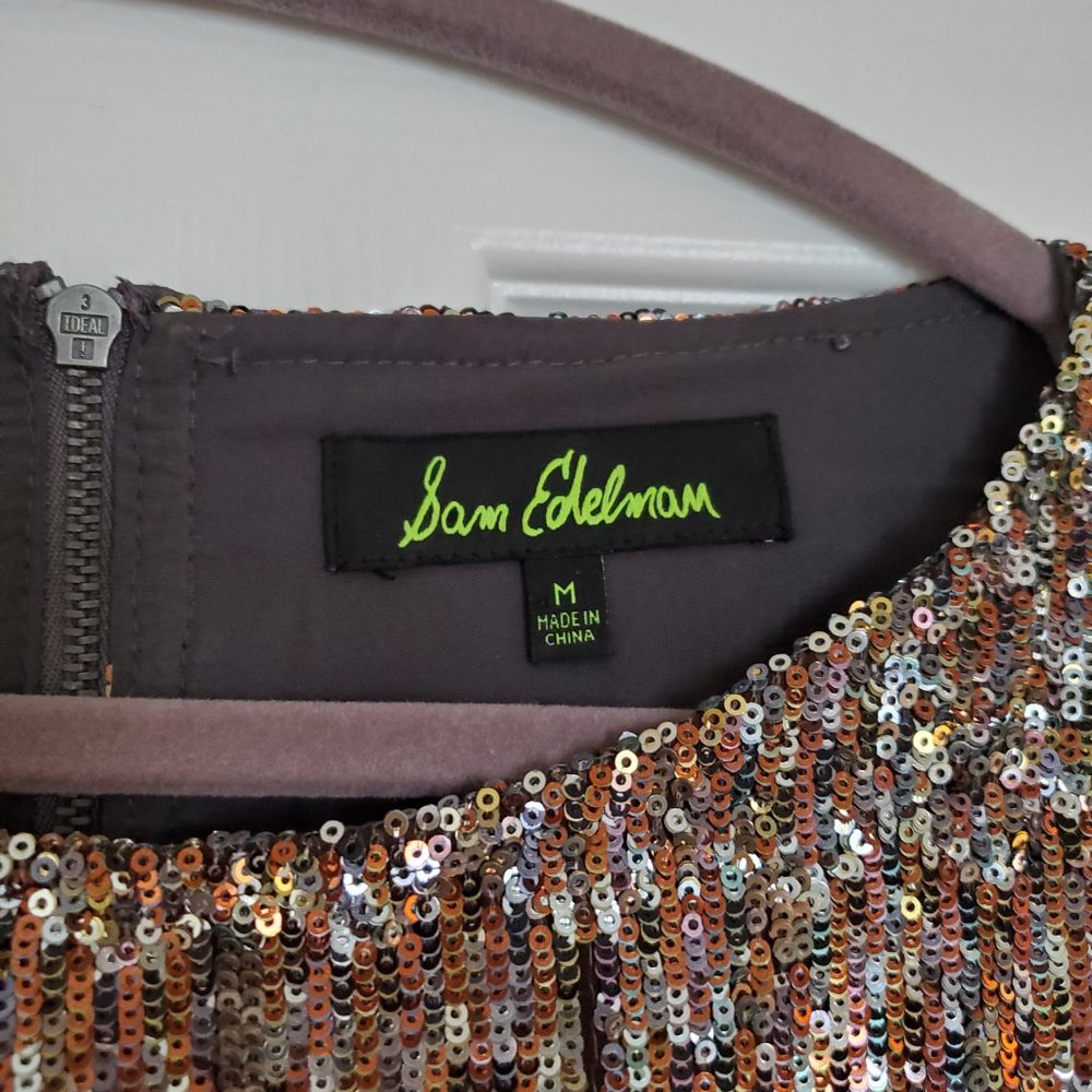 Sam Edelman sequin top, bronze and silver sequin top, women's size medium - Picture 8 of 9